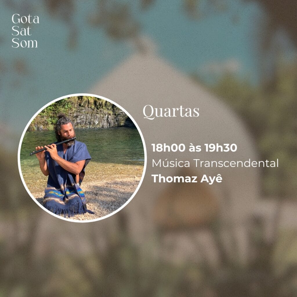 O que fazer na quarta-feira em Alto Paraíso: 18h na Gota Sat Som - conheça o Thomaz Ayê