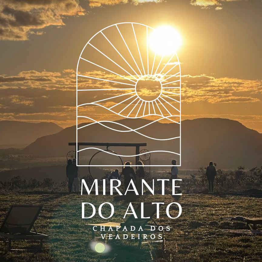 Logomarca do Mirante do pôr do sol mais alto da Chapada dos Veadeiros