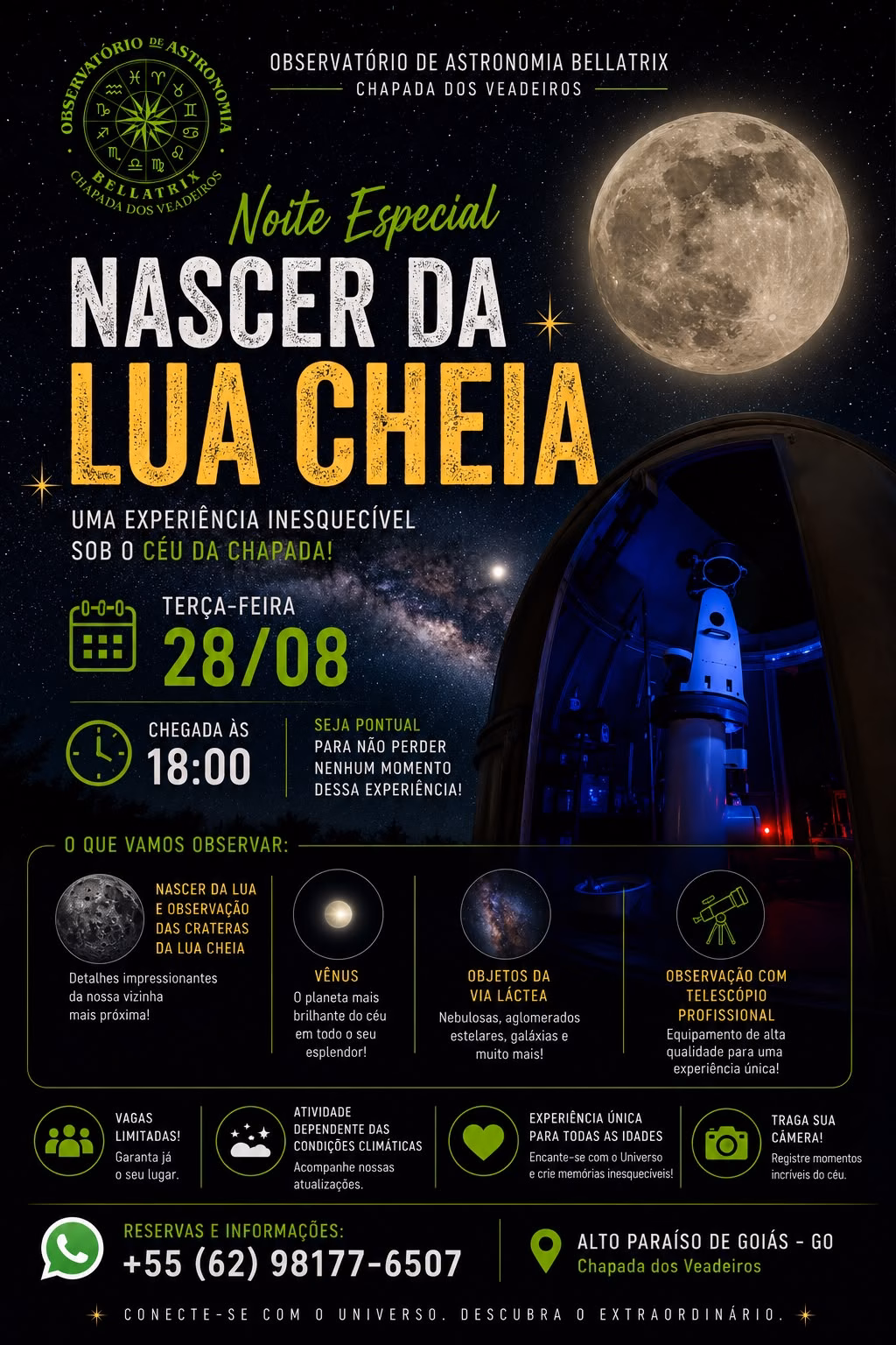 Ver a Lua Cheia na Chapada dos Veadeiros é maravilhoso