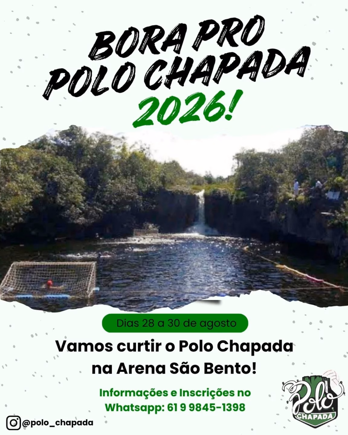 Cartaz do Campeonato de Polo Aquático na Fazenda São Bento 2026