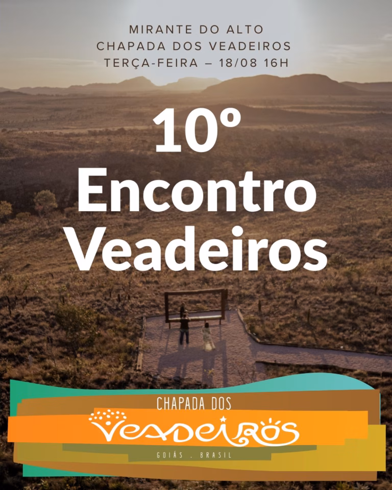 10º Encontro Veadeiros no Mirante do Alto, evento de integração do trade turístico na Chapada dos Veadeiros.
