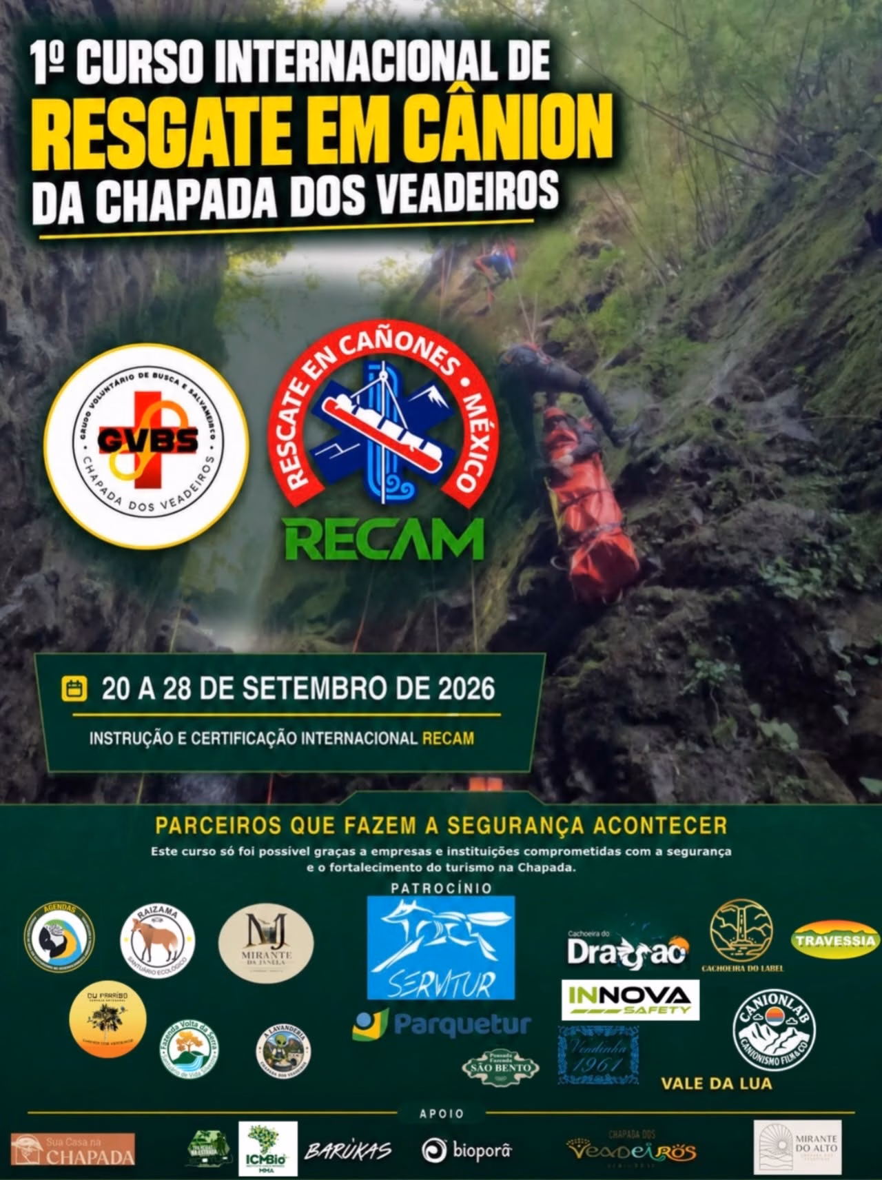 1º Curso de Resgate e Salvamento em Canion da Chapada dos Veadeiros